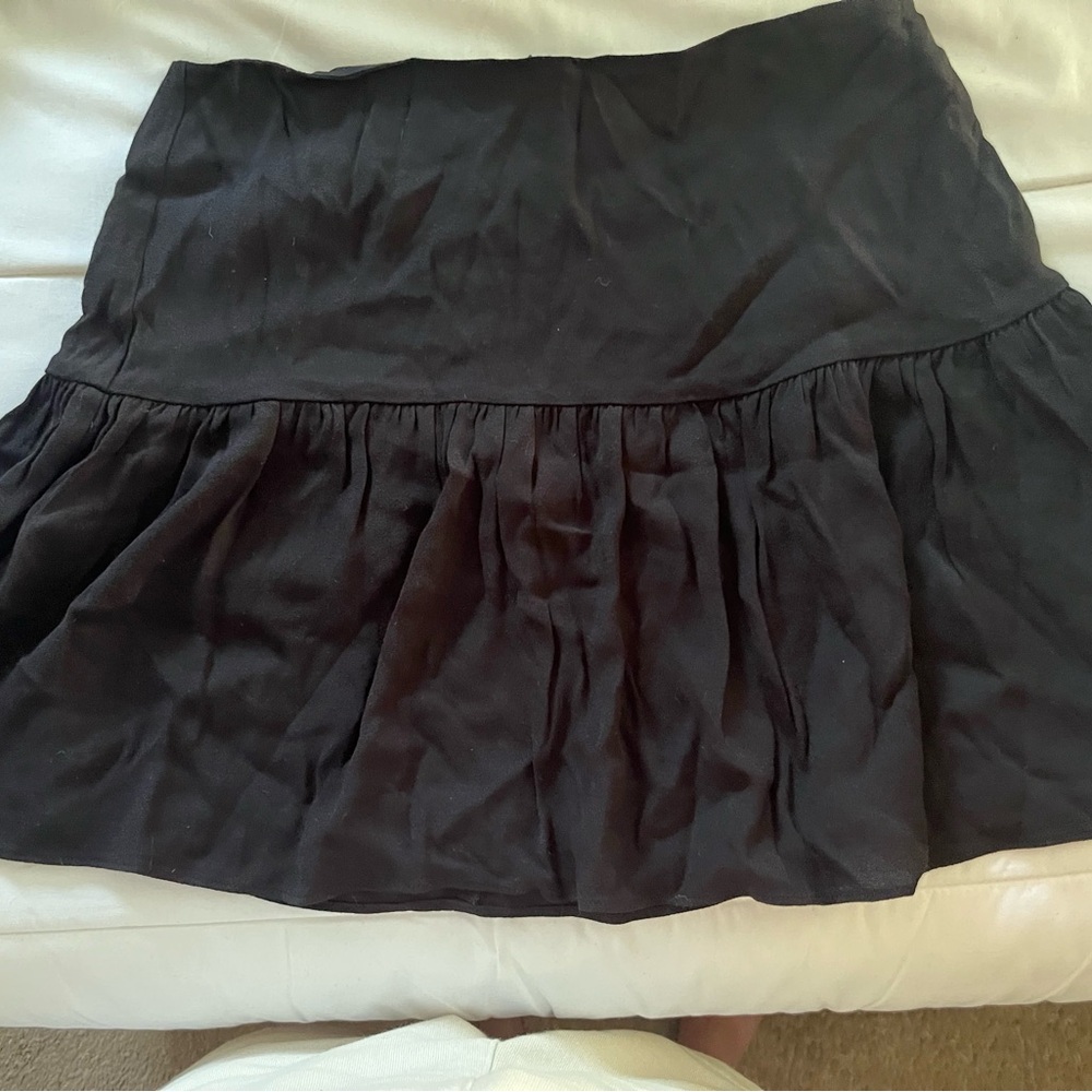 Reformation Black Bubble Mini Skirt for Casual Wear